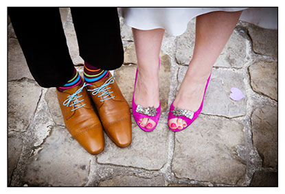 Total look original chaussures des mariés